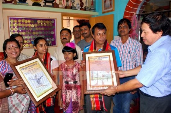 Tripura Assembly felicitates Dipa Karmakar